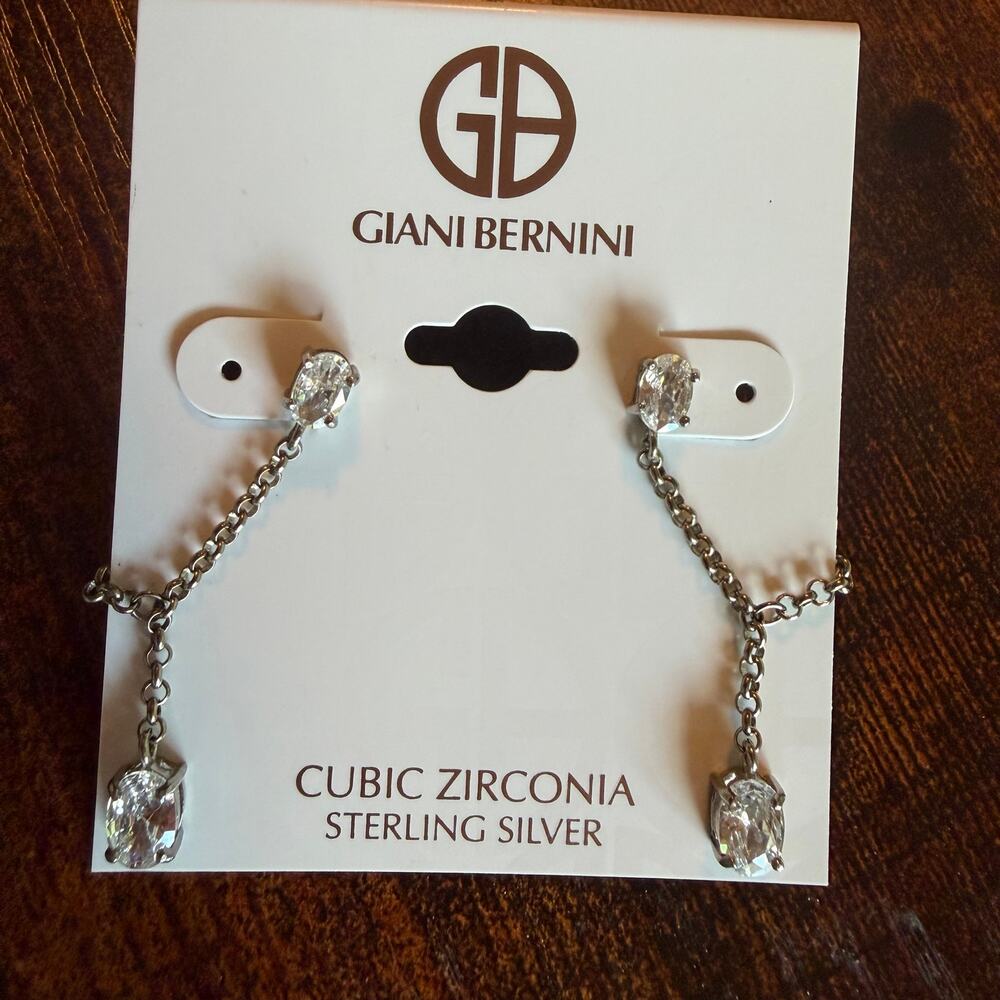 Giani Bernini Chain Oval Drop Earrings